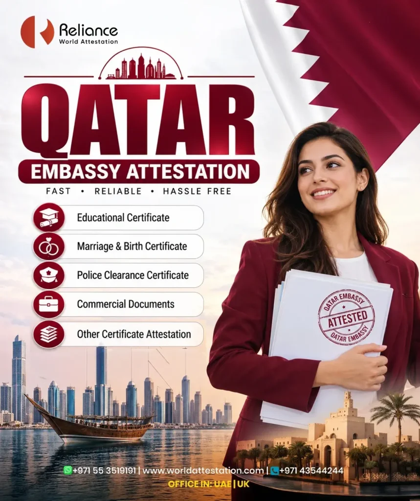 Qatar Embassy Attestation in Dubai