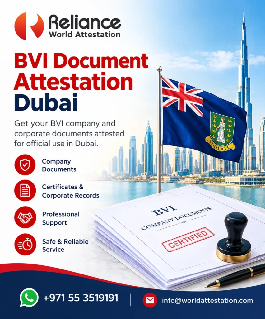 BVI Document Attestation Dubai